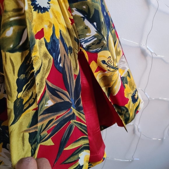 - Jones New York Floral Skirt • 100% Silk •Jungle Print • Size 16 - Picture 3 of 7